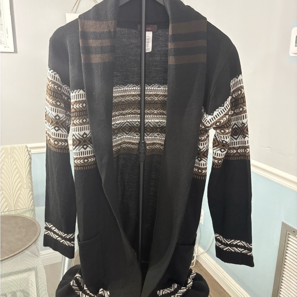 mark. Black and White Knit Cardigan